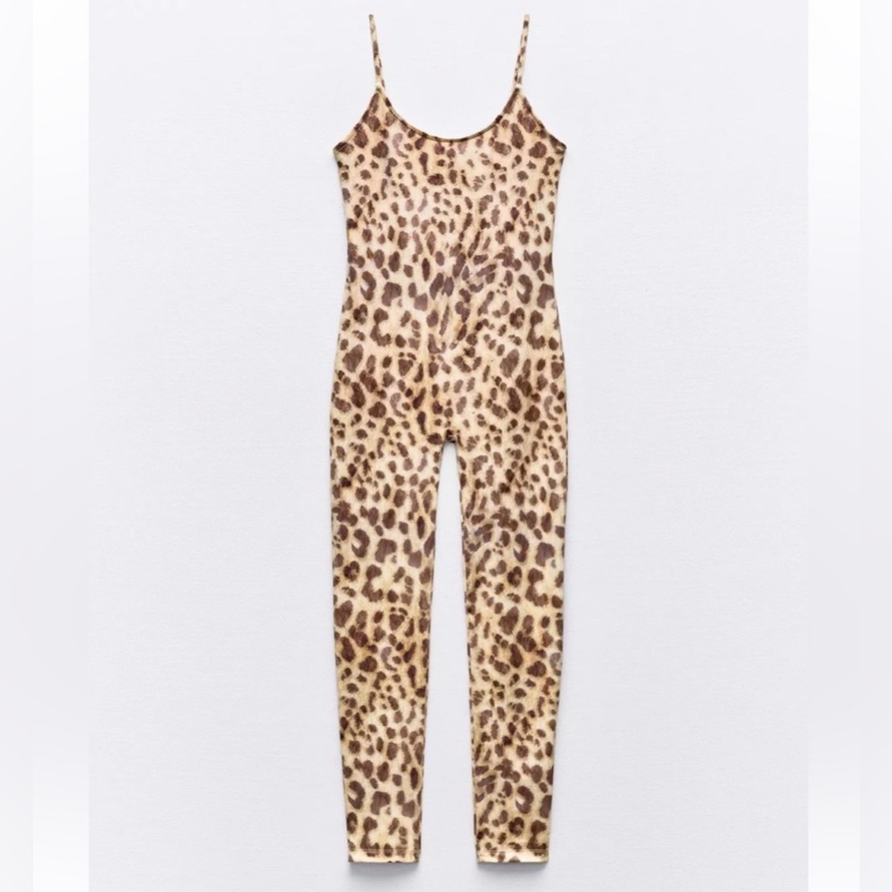 Zara Leopard Print Jumpsuit